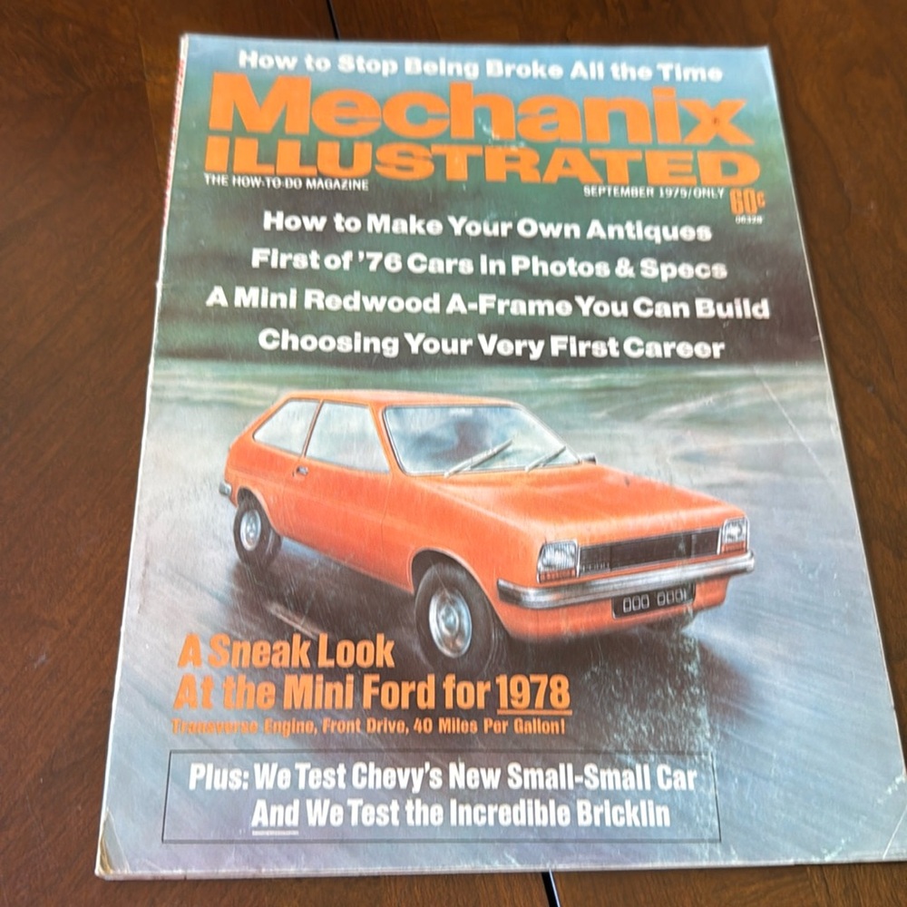 Mechanix Illustrated Magazine September 1975 vintage
